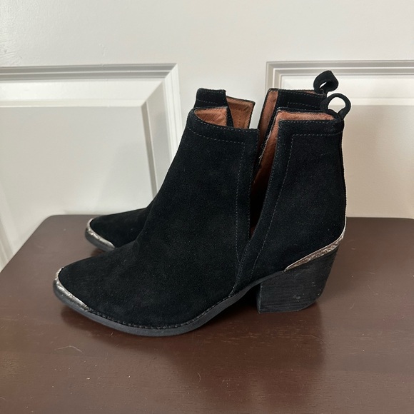Jeffrey Campbell Black Cromwell Western Cutout Ankle Boot Size 9 - Picture 3 of 9